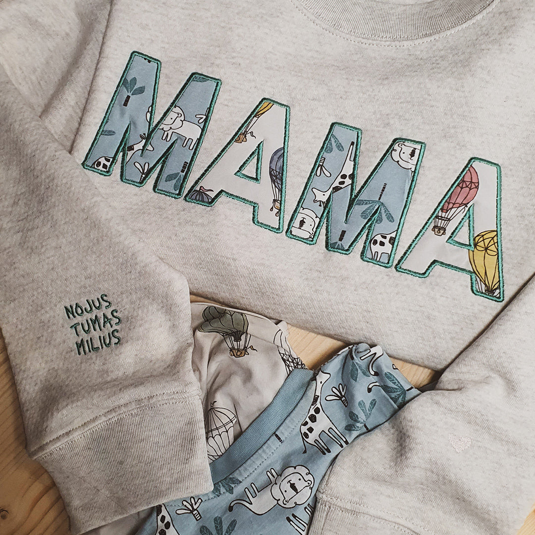 Mama Embroidered Baby Outfit Keepsake Applique Sweatshirt HCMD30