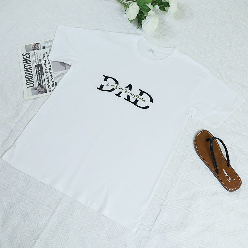 Papa Hoodie Personalisiert, Vater T-Shirt Geschenk Cool Dad Druck Stickerei Sweatshirt HCMD0124
