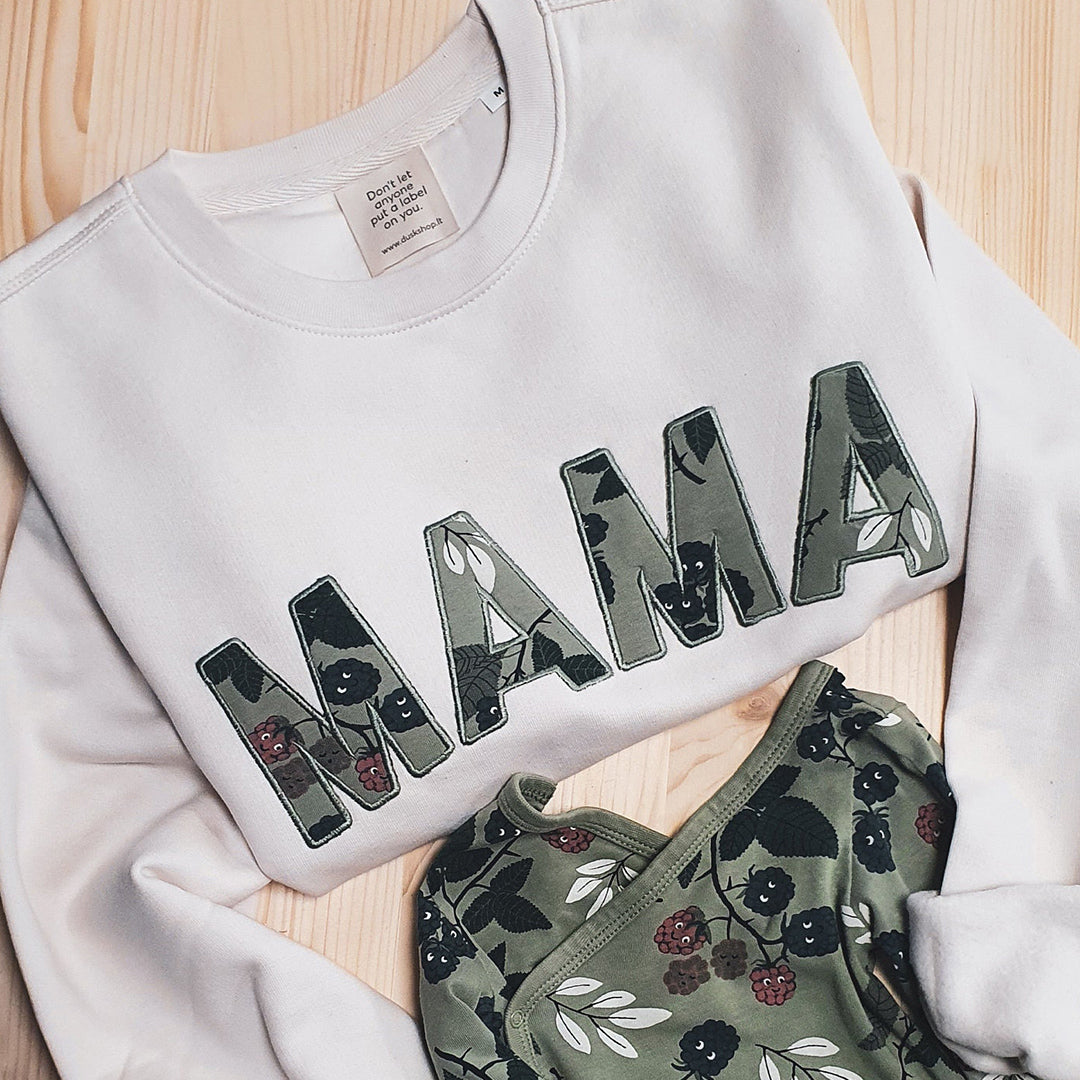 Mama Embroidered Baby Outfit Keepsake Applique Sweatshirt HCMD30