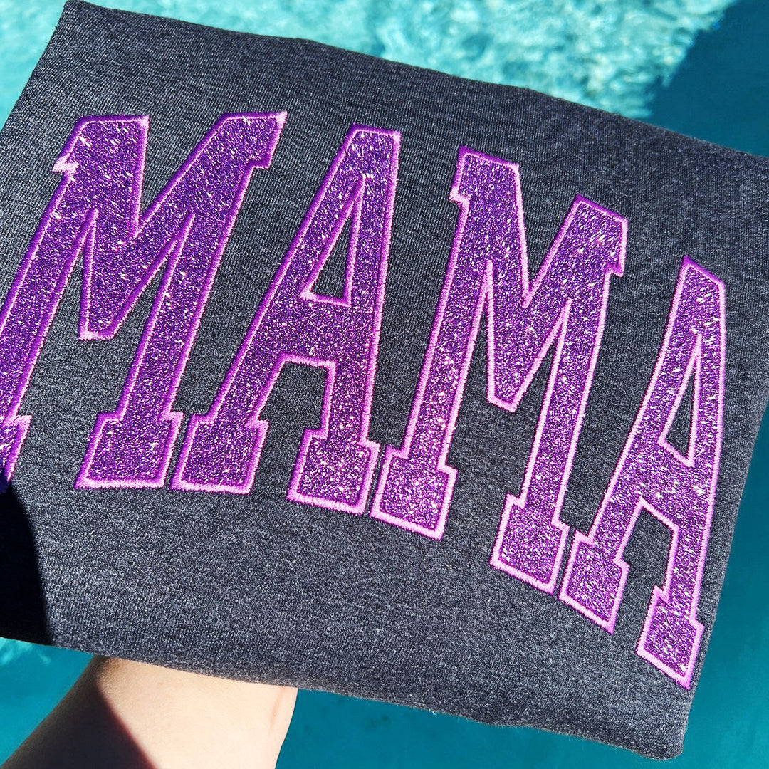 Custom Glitter Mama Sweatshirt Hoodie Mother's Day Gifts HCMD33