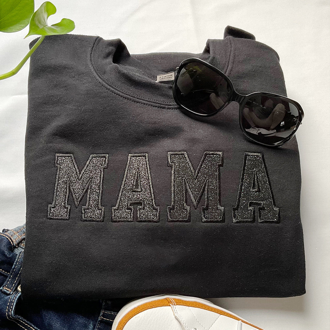 Custom Glitter Mama Sweatshirt Hoodie Mother's Day Gifts HCMD32