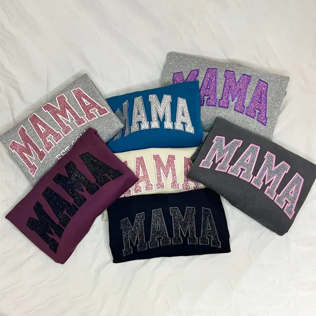Custom Glitter Mama Sweatshirt Hoodie Mother's Day Gifts HCMD34