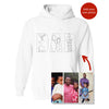 Embroidered Dad Hoodie with 3 Custom Photo Father's Day HCMD0082