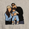 Custom Embroidered Sweatshirt Portrait Father's Day Gift HCMD0119