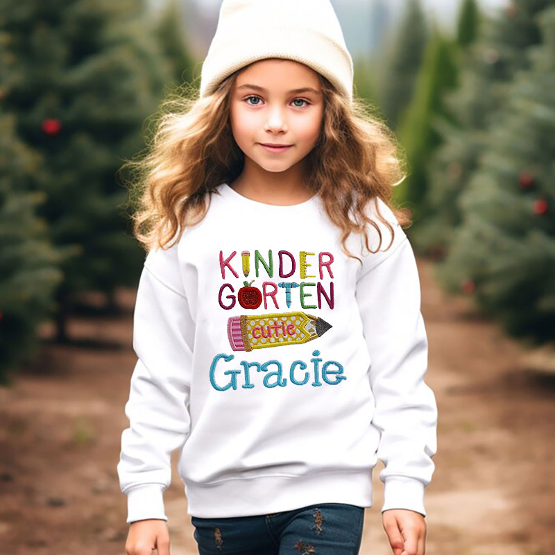 Personalized Kindergarten Shirt First Day of School Outfit Back to School Gifts