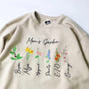 Custom Mom's Grandma's Mama's Garden Birth Flower Sweatshirt with Kid's Names HCMD35