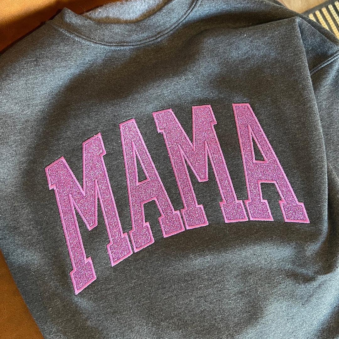 Custom Glitter Mama Sweatshirt Hoodie Mother's Day Gifts HCMD34