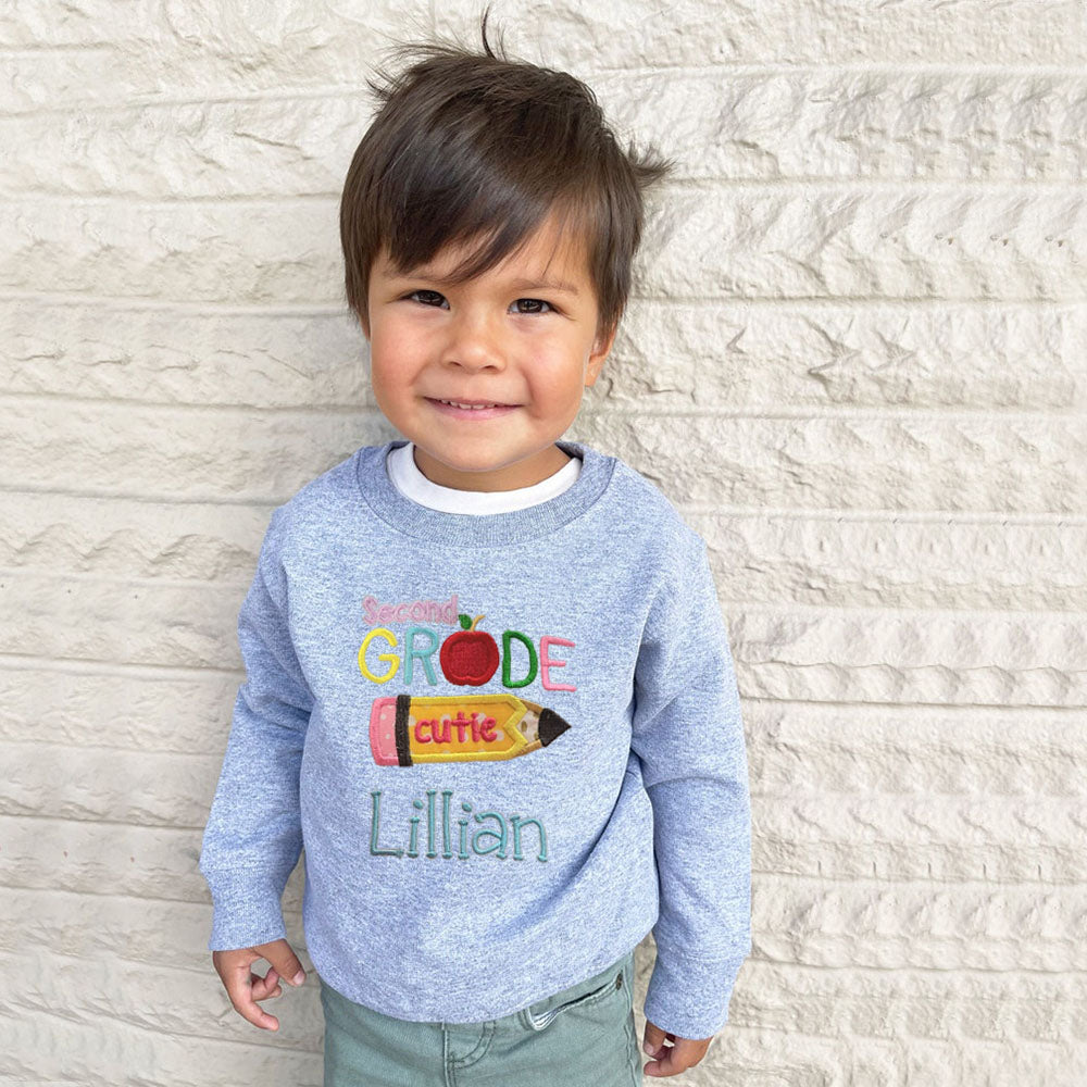 Personalized Second Grade Cutie Shirt First Day of School Outfit Back to School Gifts