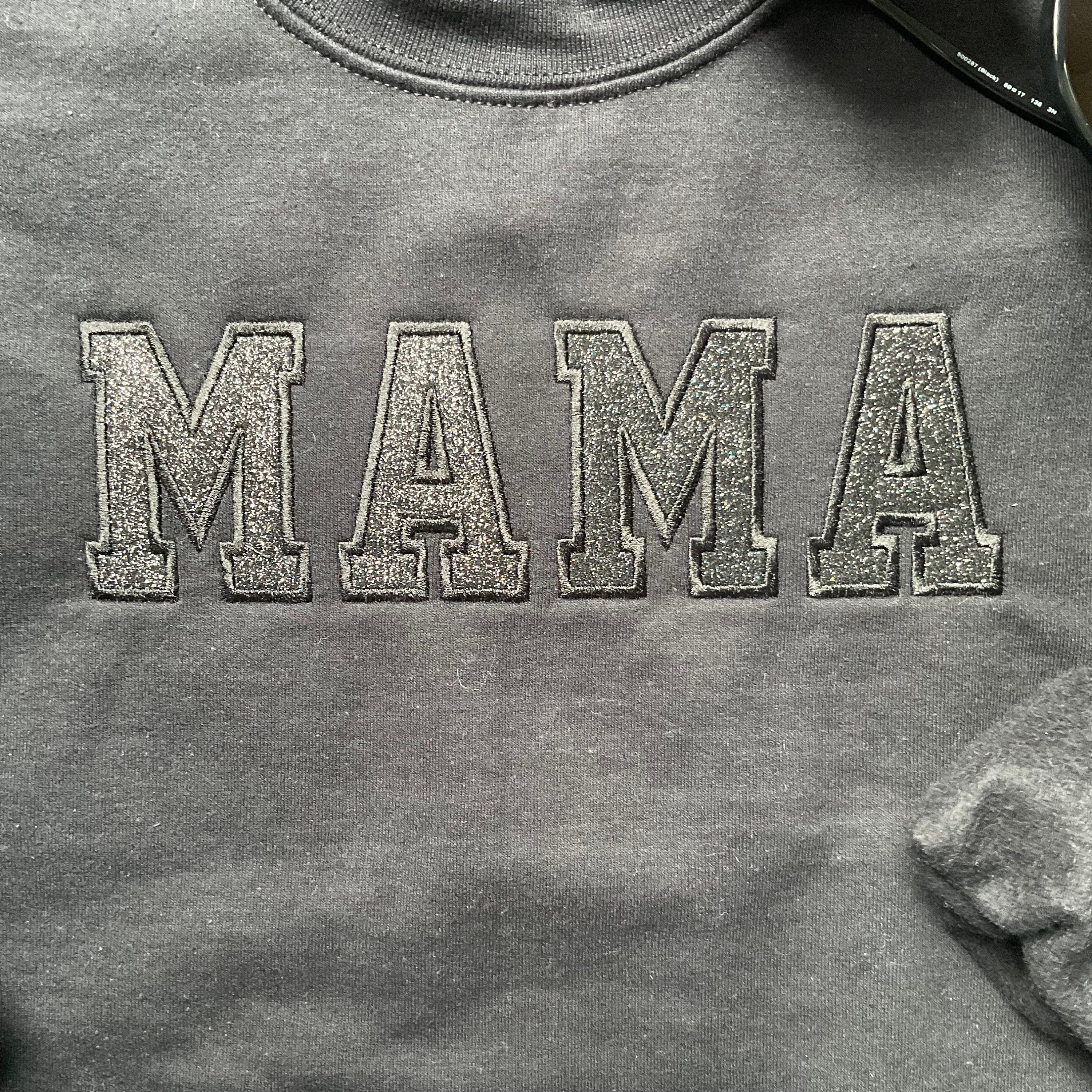 Custom Glitter Mama Sweatshirt Hoodie Mother's Day Gifts HCMD32