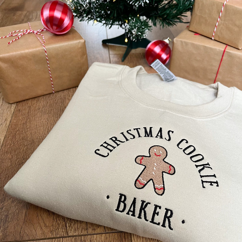 Christmas Cookie BAKER ONLY-ADULT Embroidered Christmas Jumper HCMD0233