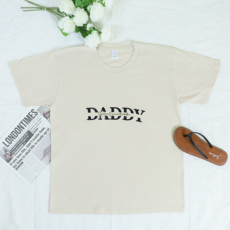 Papa Hoodie Personalisiert, Vater T-Shirt Geschenk Cool Dad Druck Stickerei Sweatshirt HCMD0124