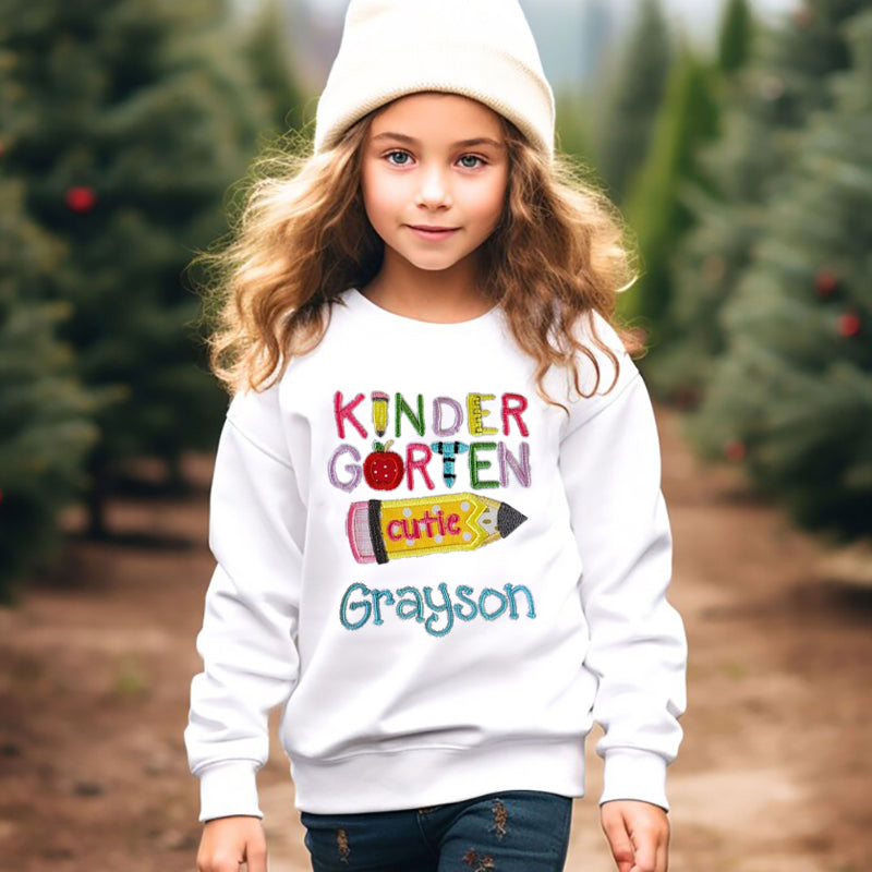 Personalized Kindergarten Shirt First Day of School Outfit Back to School Gifts