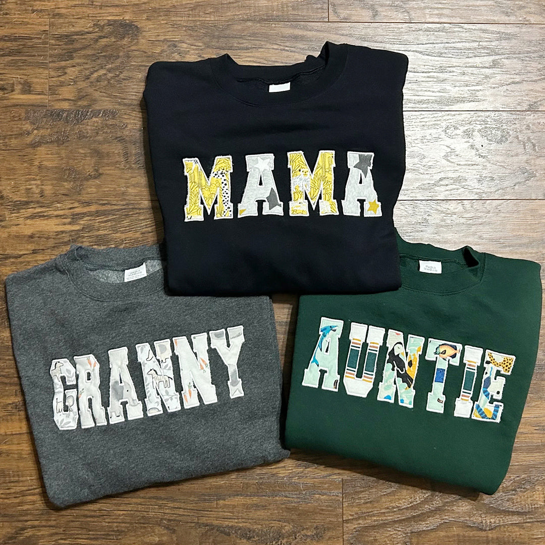 Mama Embroidered Baby Outfit Keepsake Applique Sweatshirt HCMD30