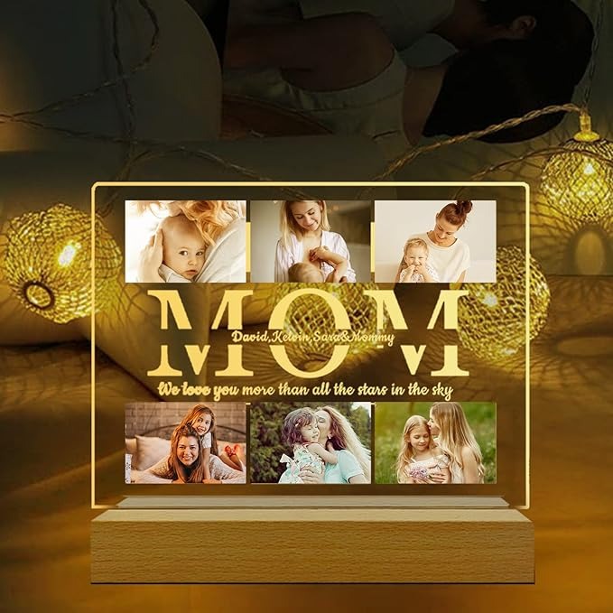 Personalized Custom Photo Night Light – Perfect Gift for Mom HCMD0293