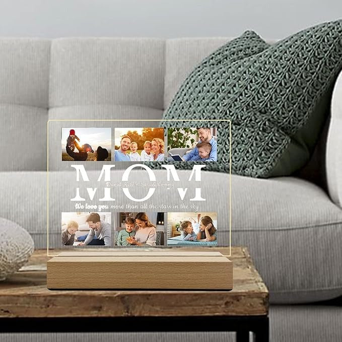 Personalized Custom Photo Night Light – Perfect Gift for Mom HCMD0293