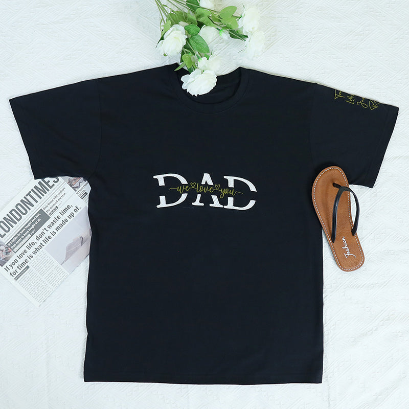 Papa Hoodie Personalisiert, Vater T-Shirt Geschenk Cool Dad Druck Stickerei Sweatshirt HCMD0124