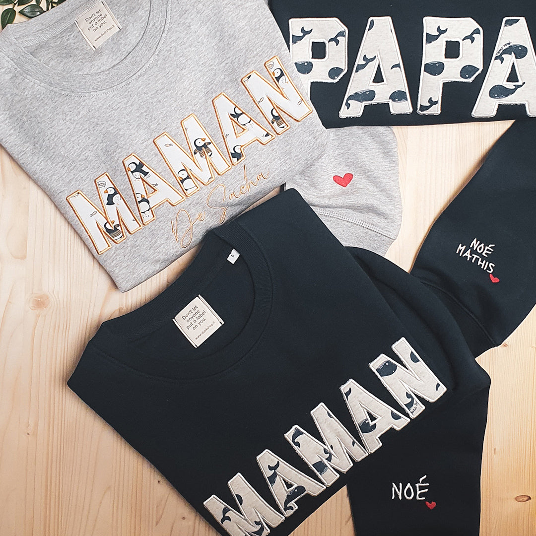 Mama Embroidered Baby Outfit Keepsake Applique Sweatshirt HCMD29