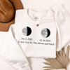 Personalized Moon Phase Sweatshirt Couple Gift Valentine's Day Gift HCMD0280