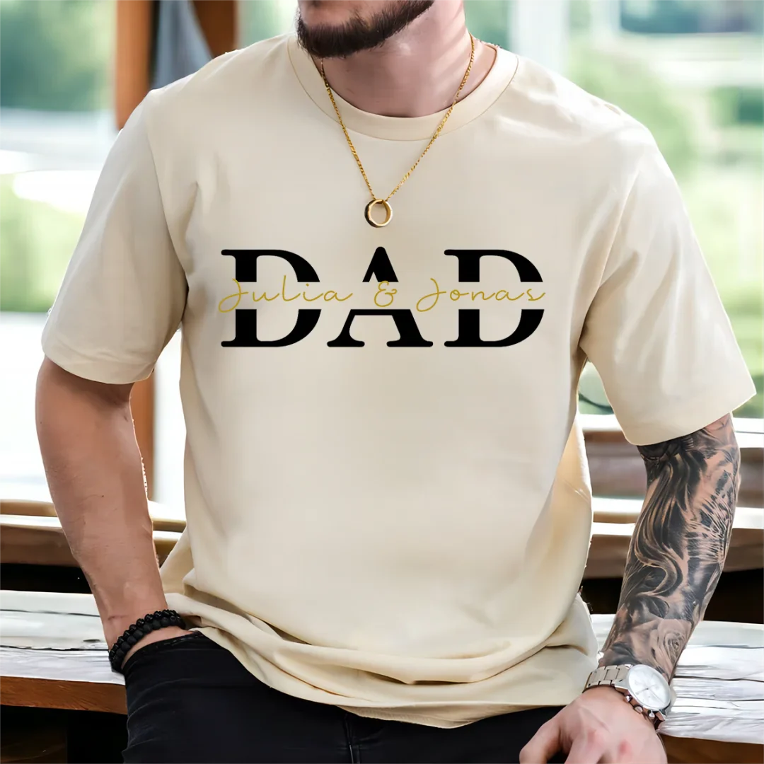 Papa Hoodie Personalisiert, Vater T-Shirt Geschenk Cool Dad Druck Stickerei Sweatshirt HCMD0124