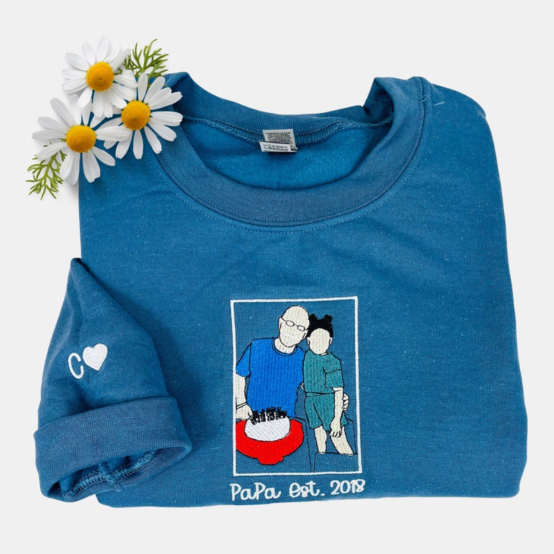 Personalized Dad Portrait Hoodie from Your Photo Unique Father's Day Gifts HCMD0078
