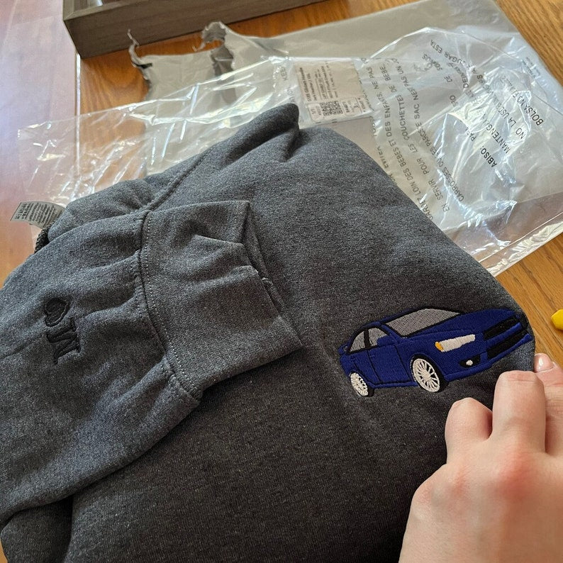 Custom Embroidered Car Hoodie Gifts For Men Car Lover Gift HCMD0079