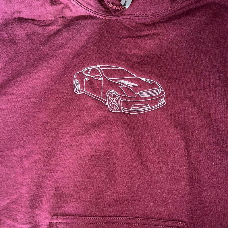 Custom Embroidered Car Outline Sweatshirt From Your Photo Father's Day Gift HCMD0081
