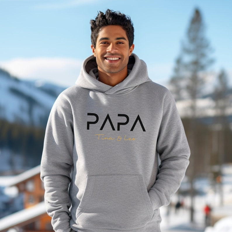 Personalisiert mit Namen Papa Hoodie HCMD0086 