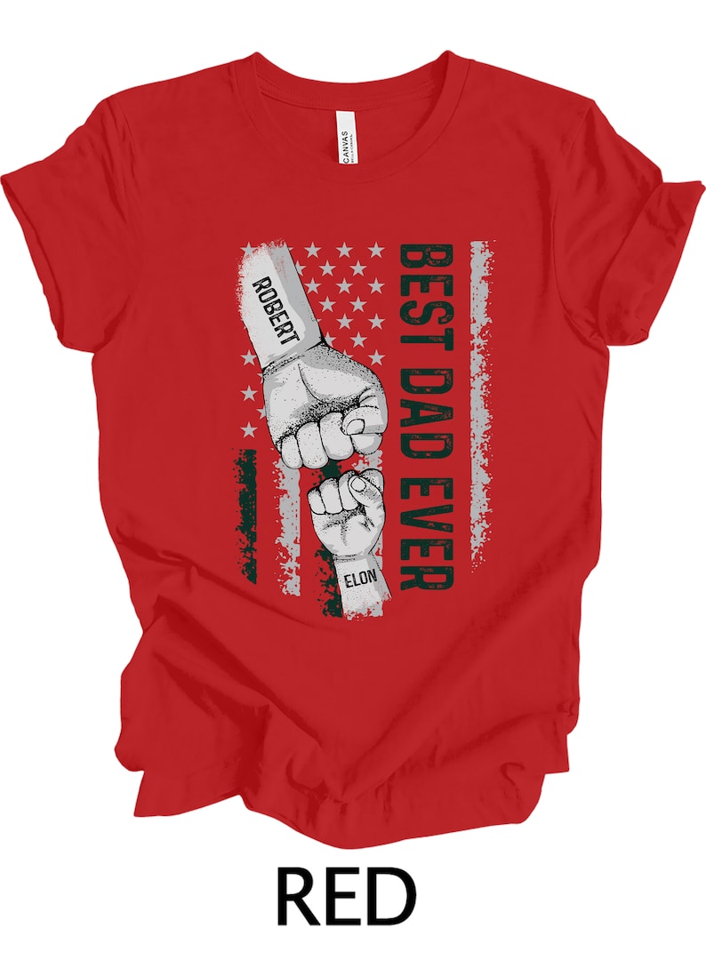 Personalized Dad Raised Fist Bump Shirt HCMD0089