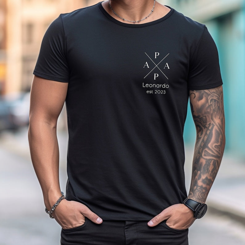 Dad Shirt Personalized with Name and Year Father's Day Gift HCMD0091