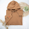 Personalized PAPA EST Sweatshirt Hoodie with Kid's Names On Sleeve Father's Day Gift HCMD0122