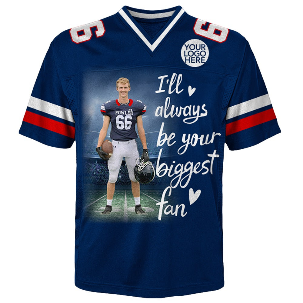 Custom Photo Football Game Day Football Jersey Gift For Football Lovers - Personalized Gift For Football Player HCMD0317
