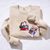 Custom Embroidered Sweatshirt Portrait Father's Day Gift HCMD0119