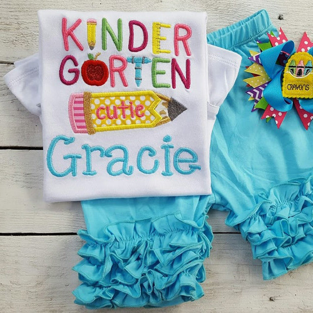 Personalized Kindergarten Shirt First Day of School Outfit Back to School Gifts