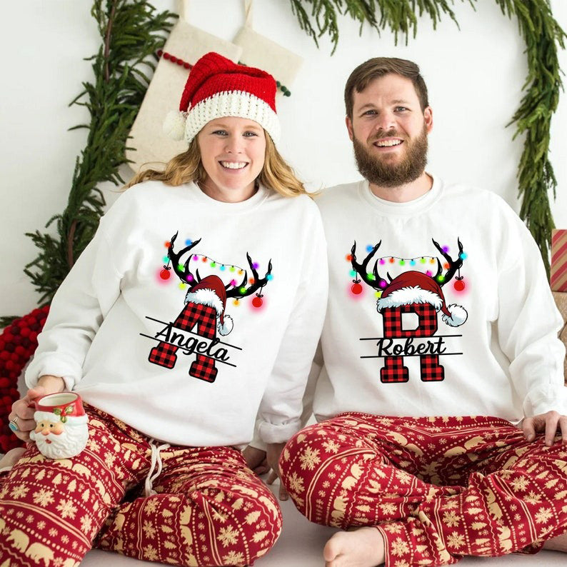 Monogrammed Family Christmas Sweatshirt Christmas Gift HCMD0241