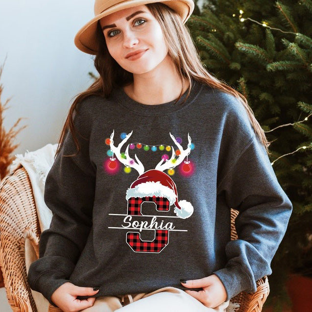 Monogrammed Family Christmas Sweatshirt Christmas Gift HCMD0241