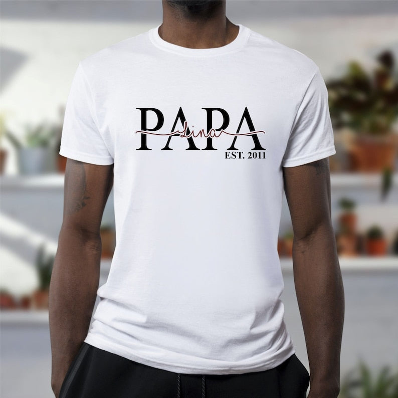 personalized with children's names DAD Shirt HCMD0085