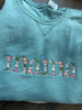 Personalized Floral Mama Embroidered Sweatshirt with Kid Names on Sleeve Mother's Day Gift HCMD0050