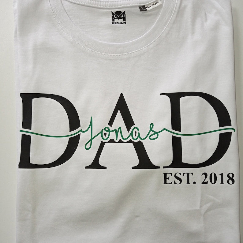 personalized with children's names DAD Shirt HCMD0085