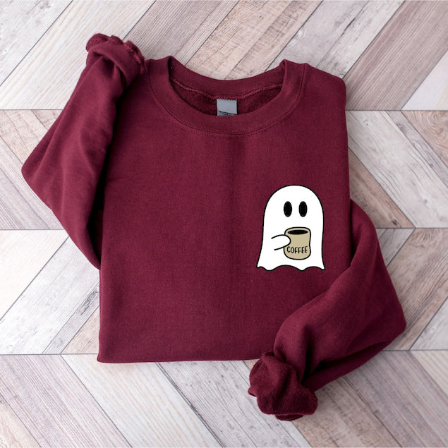 Cute Spooky Coffee Sweatshirt Halloween Party Shirt HCMD0156