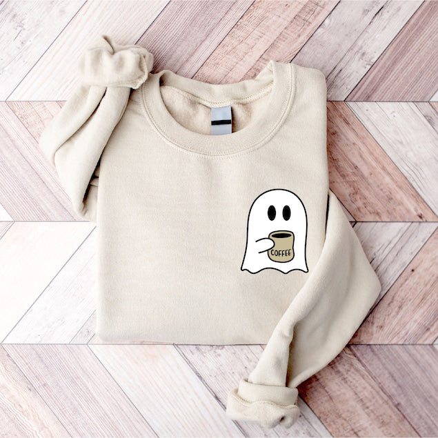Cute Spooky Coffee Sweatshirt Halloween Party Shirt HCMD0156