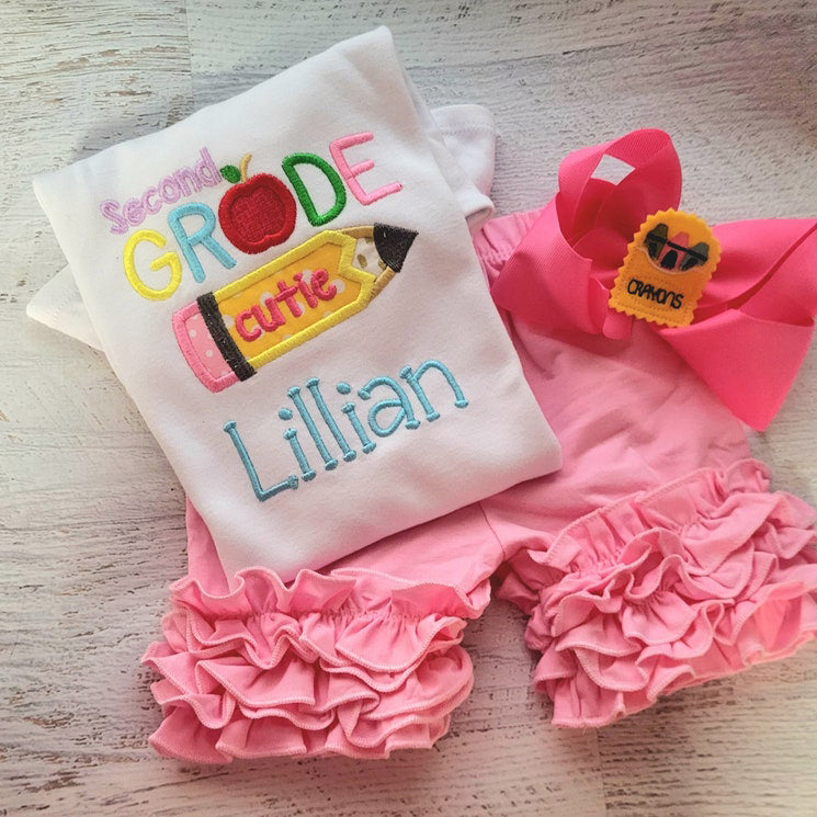 Personalized Second Grade Cutie Shirt First Day of School Outfit Back to School Gifts