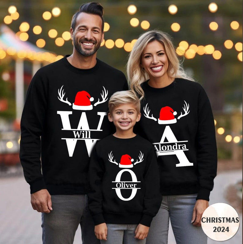 Personalisierter Weihnachtspullover für die Familie, personalisierter Weihnachtspullover HCMD0231 