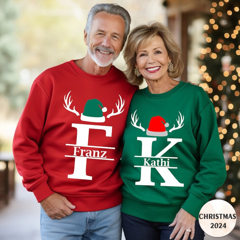 Personalisierter Weihnachtspullover für die Familie, personalisierter Weihnachtspullover HCMD0231 