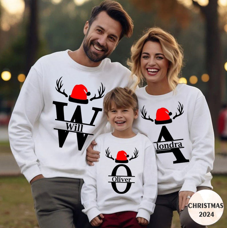 Personalisierter Weihnachtspullover für die Familie, personalisierter Weihnachtspullover HCMD0231 