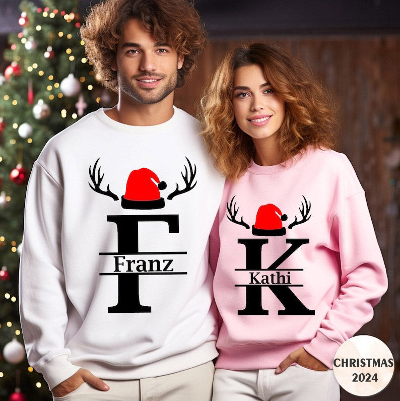 Personalisierter Weihnachtspullover für die Familie, personalisierter Weihnachtspullover HCMD0231 