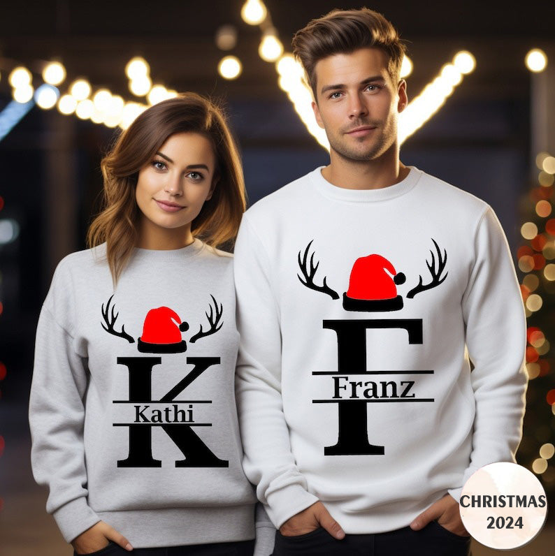 Personalisierter Weihnachtspullover für die Familie, personalisierter Weihnachtspullover HCMD0231 