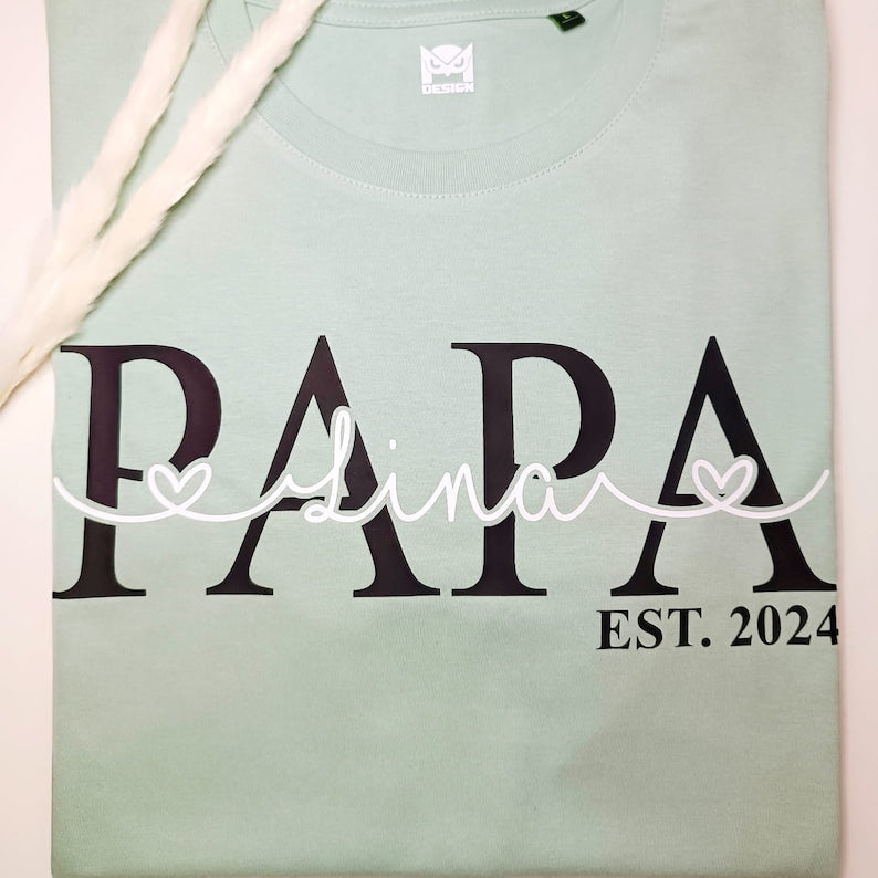 personalized with children's names DAD Shirt HCMD0085