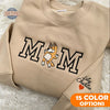 Personalized Mother Blue Dog Embroidered Sweatshirt Mother's Day Embroidered Sweatshirt HCMD0049