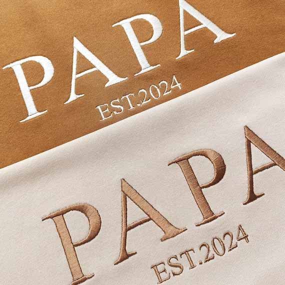 Personalised Dad Embroidered Sweatshirt with Name On Sleeve HCMD0118