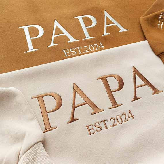 Personalised Dad Embroidered Sweatshirt with Name On Sleeve HCMD0118